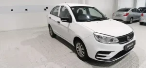 White Proton Saga front side view