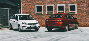 Proton Saga Models in Red and White
